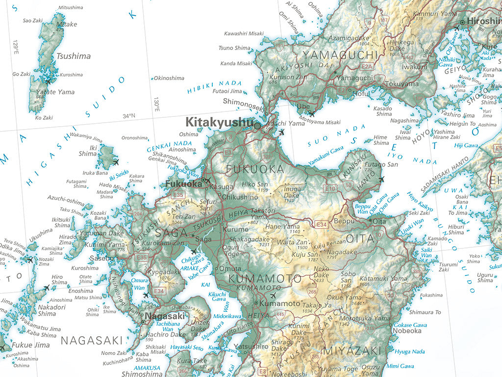 Japan Fine Art Print Map