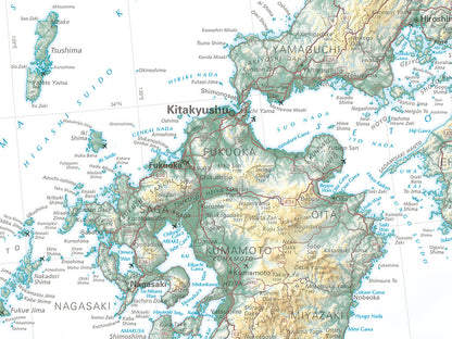 Japan Fine Art Print Map