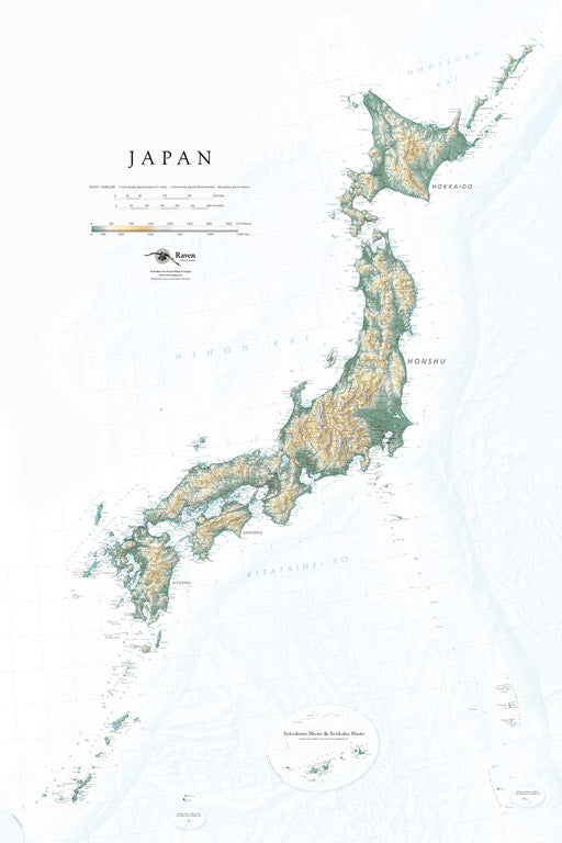 Japan Fine Art Print Map