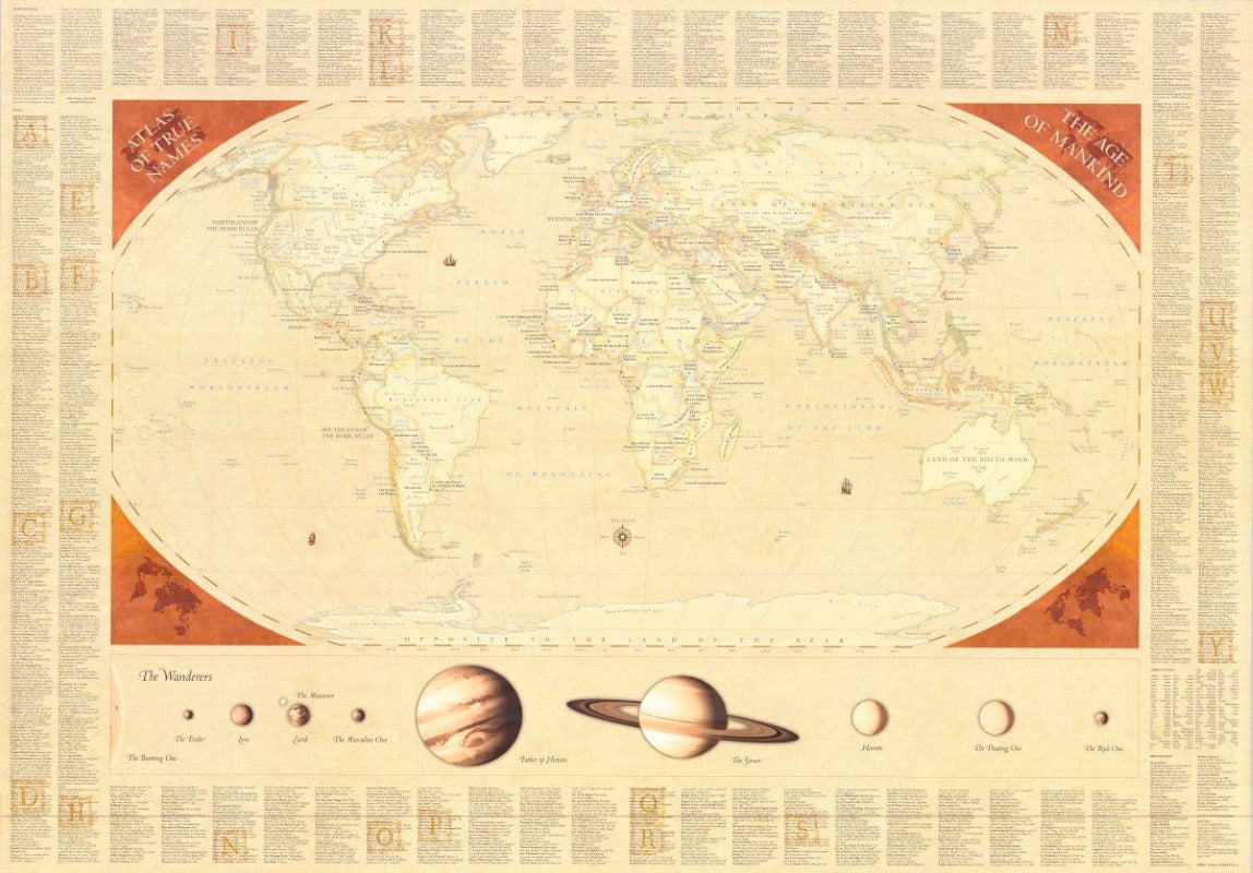 Atlas of true names : etymological map : World - Flat