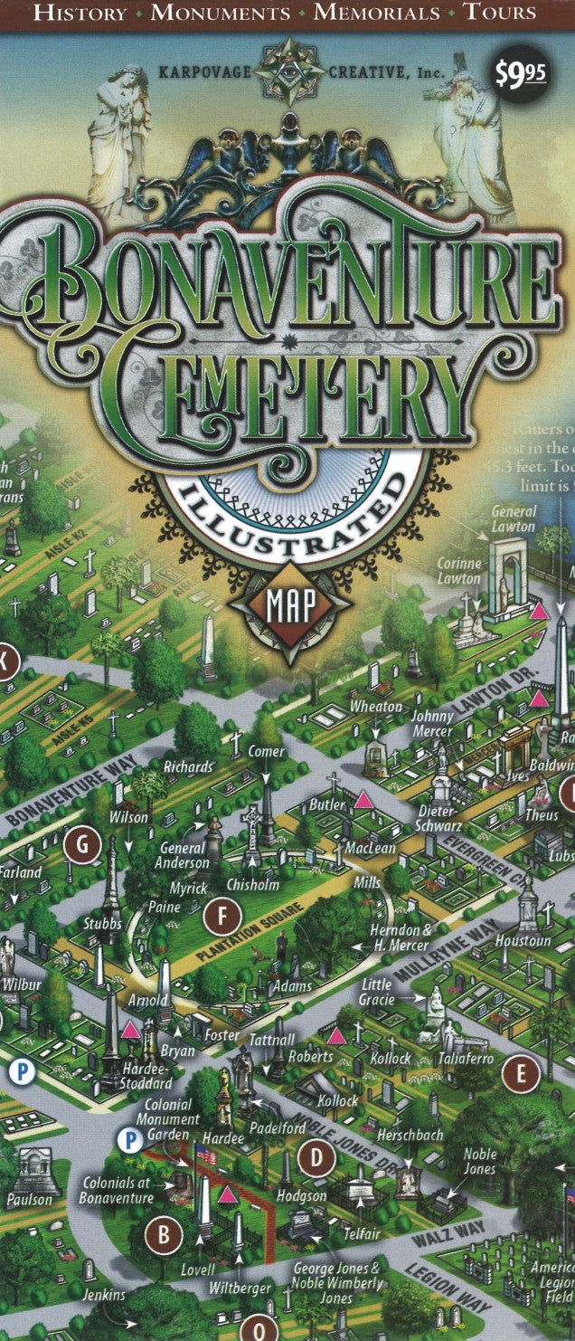 Bonaventure Cemetery Illustrated Map