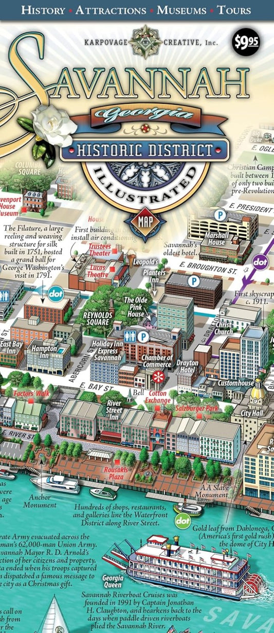 Savannah, Historic District Illustrated Map