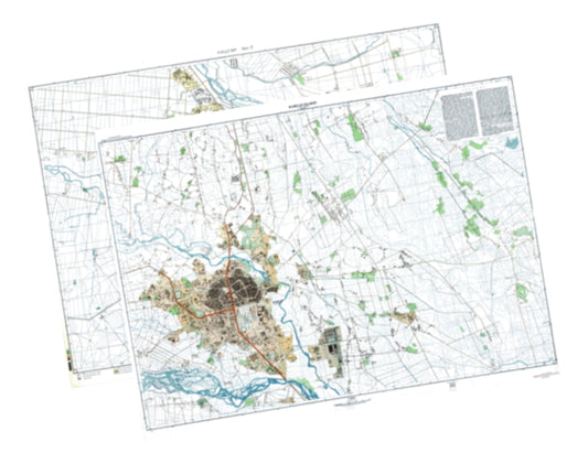 Kashgar / Kashi (China) 2-Sheet Set - Soviet Military City Plans