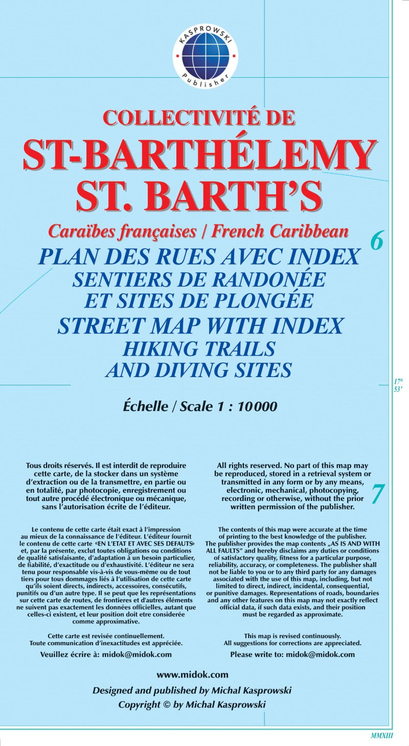 St Barth's, French Caribbean, Street map