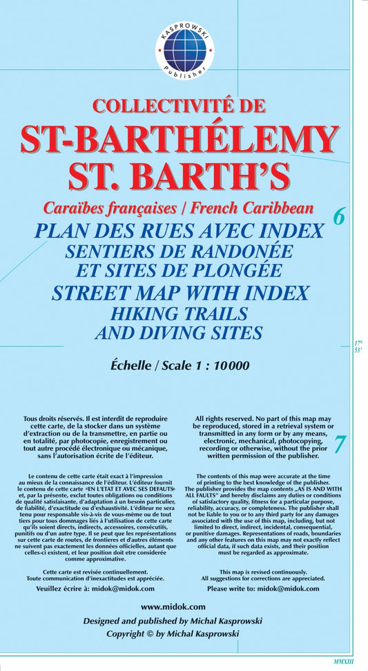 St Barth's, French Caribbean, Street map