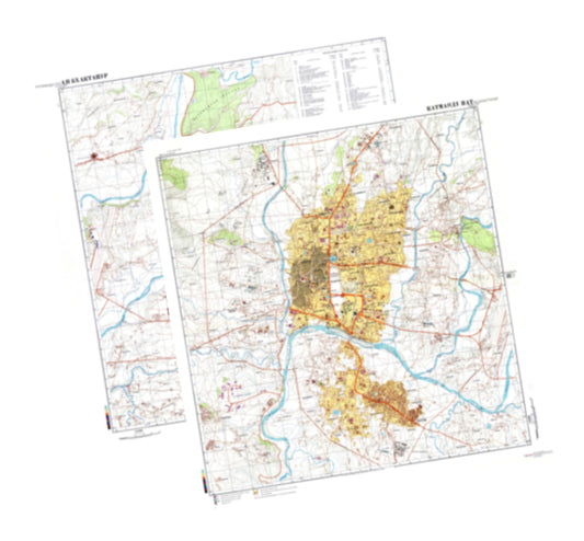 Kathmandu (Nepal) 2-Sheet Set - Soviet Military City Plans