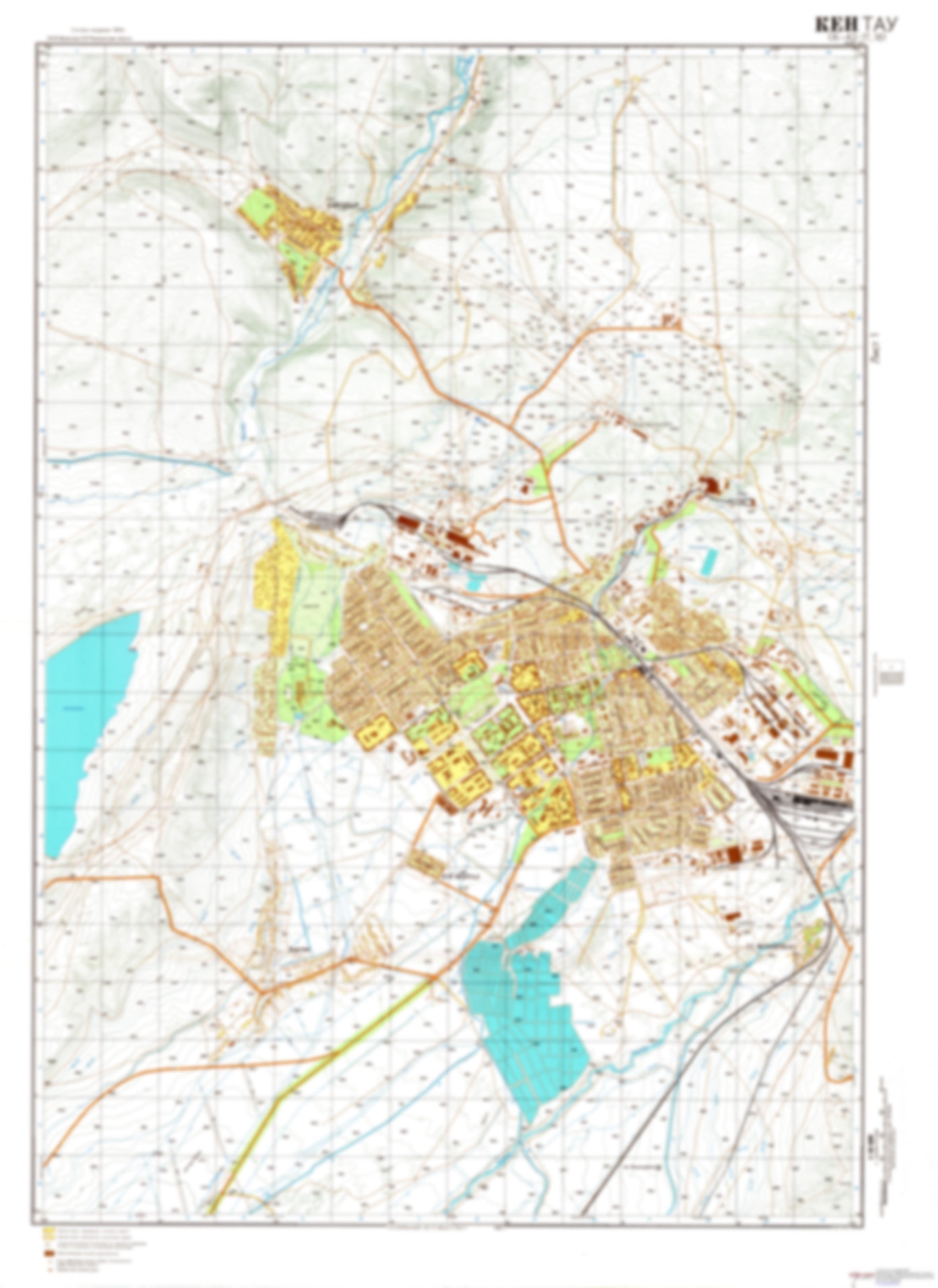 Kentau 1 (Kazakhstan) - Soviet Military City Plans – Longitude Maps
