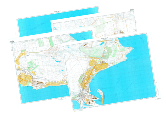 Kerch (Ukraine) 4-Sheet Map Set - Soviet Military City Plans