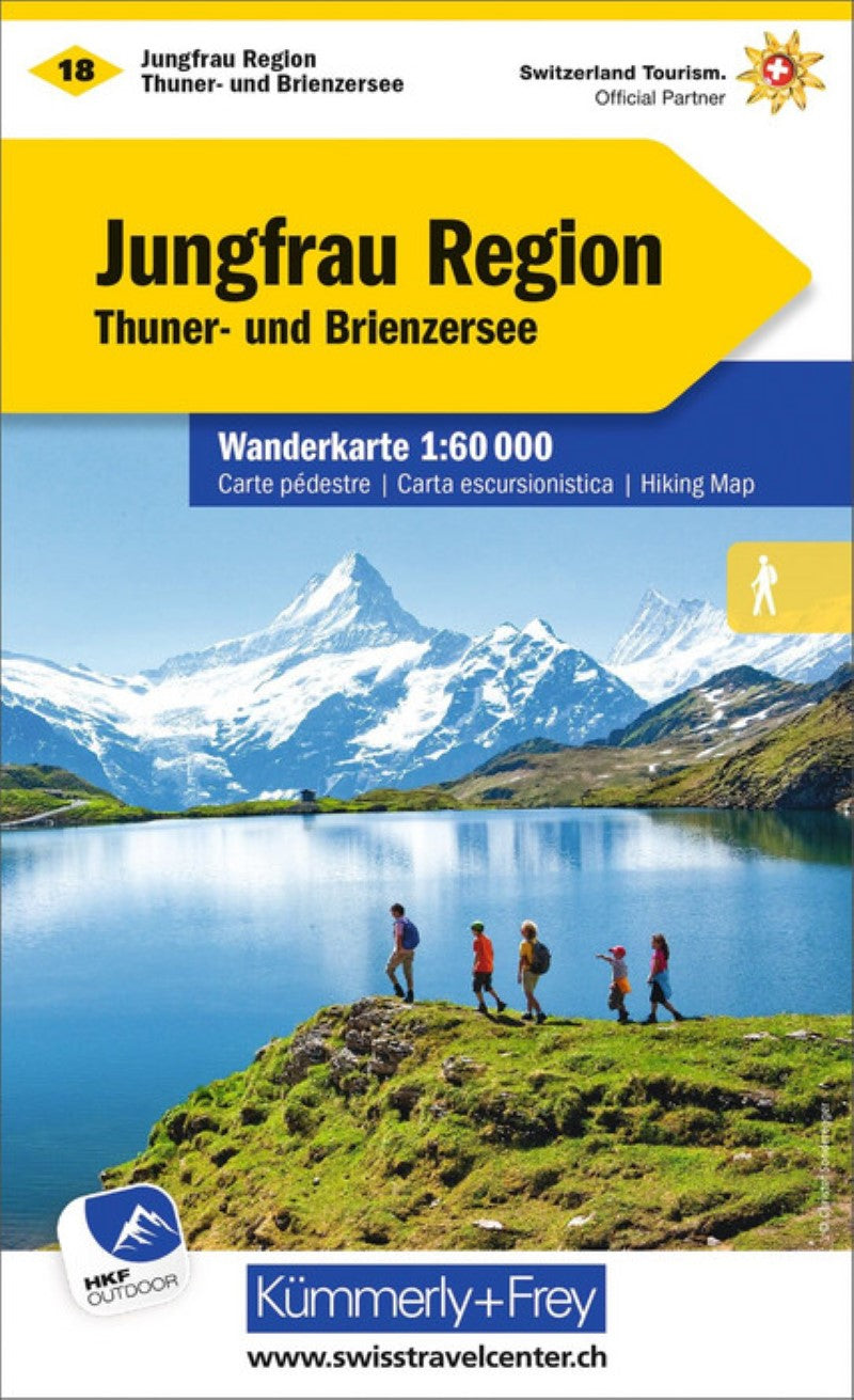 Jungfrau Region, Switzerland Hiking Map