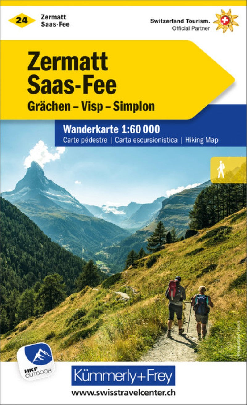 Zermatt - Saas Fee : Switzerland Hiking Map #24