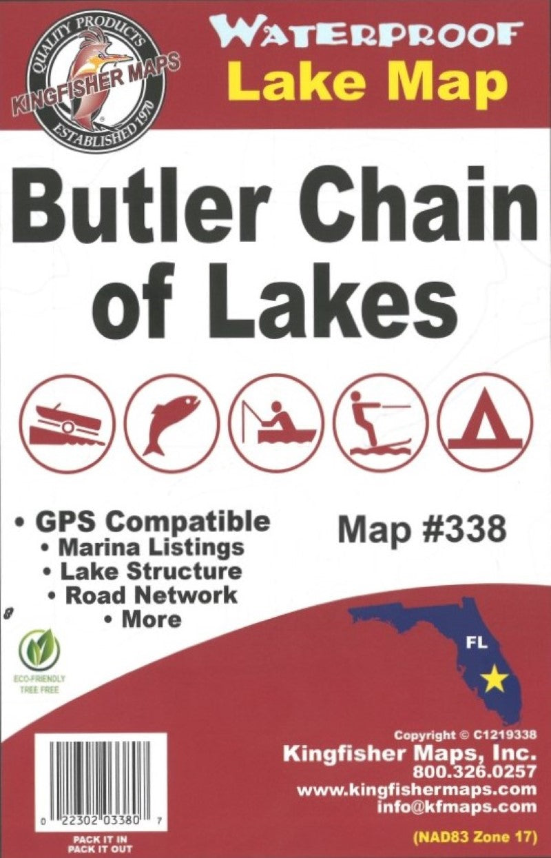 Butler Chain Lake, FL Fishing Map