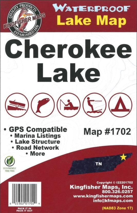 Cherokee Lake, TN Fishing Map