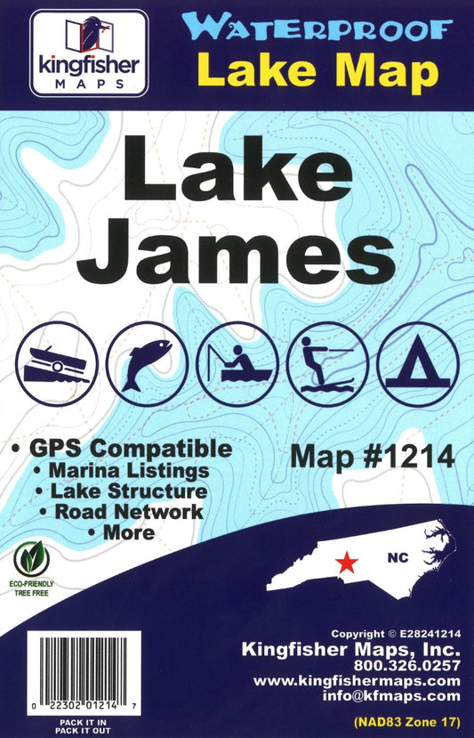 Lake James, NC Fishing Map