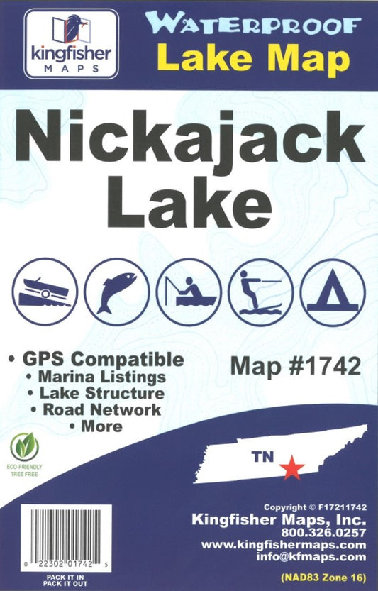 Nickajack Lake, TN Fishing Map