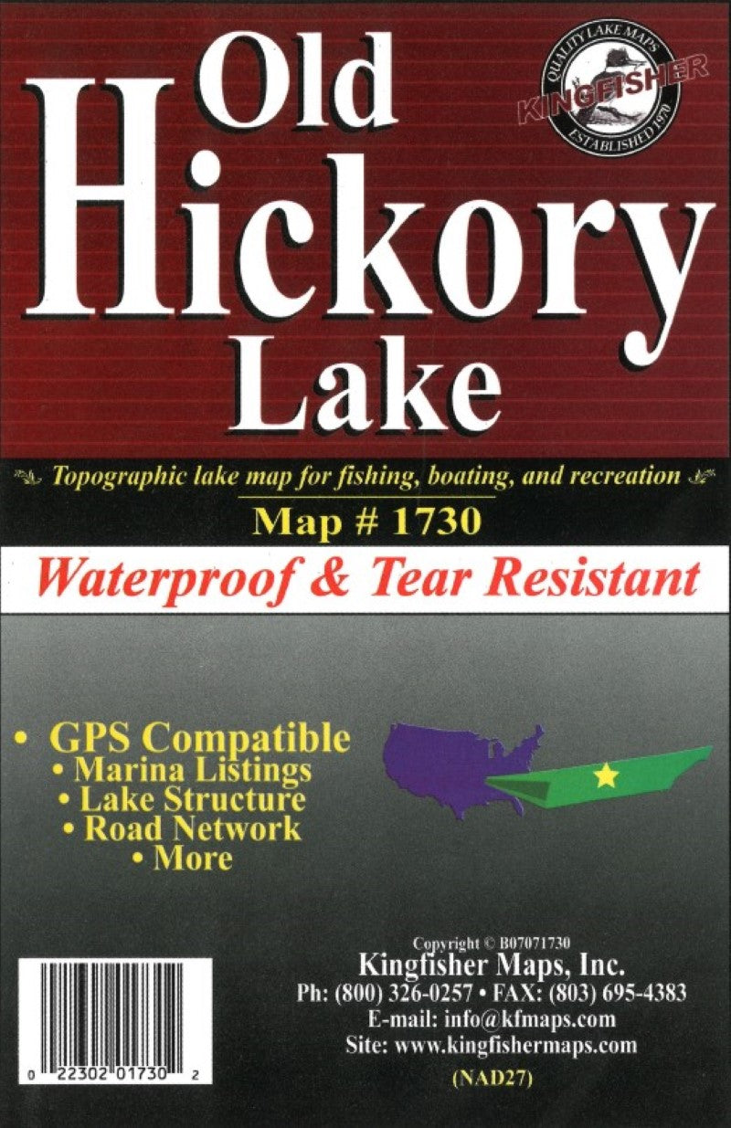 Old Hickory Lake, TN Fishing Map
