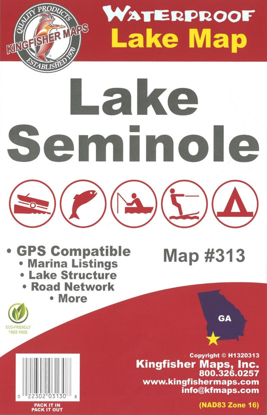 Seminole Lake, GA, Fishing Map
