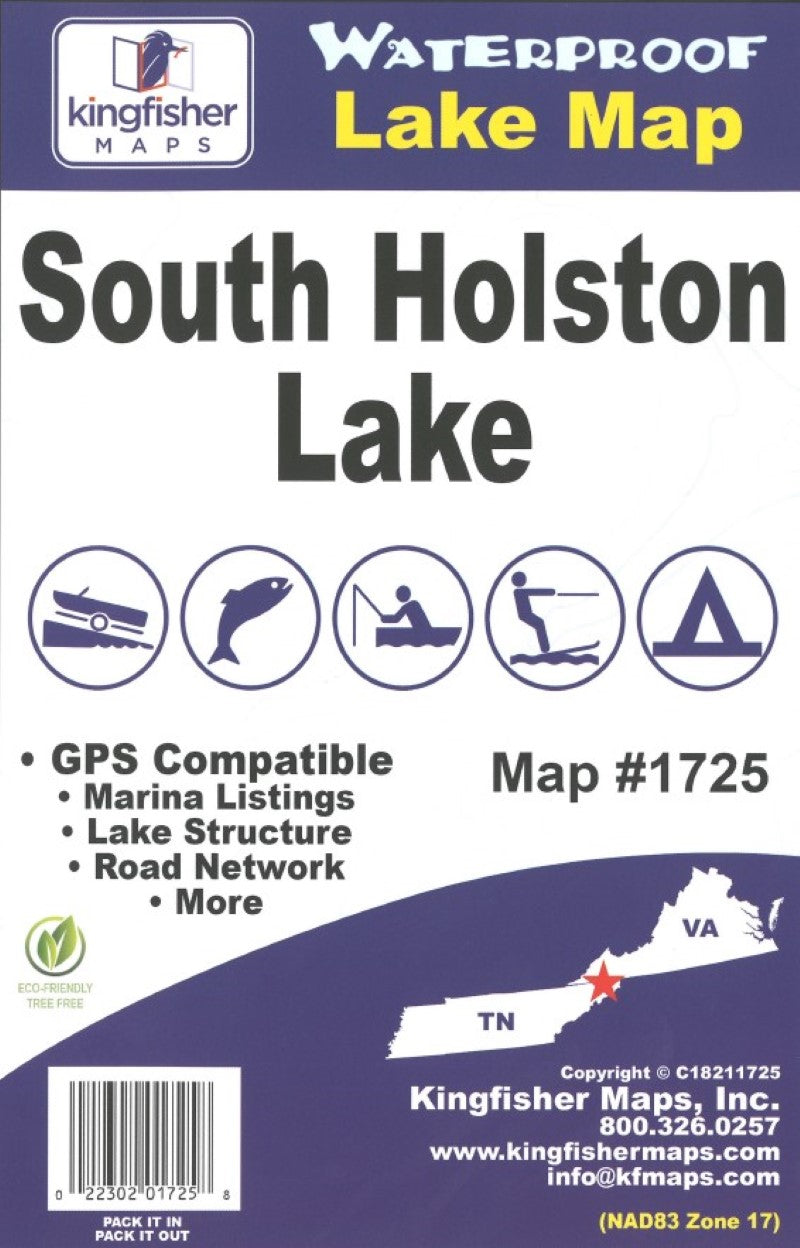 South Holston Lake, TN Fishing Map