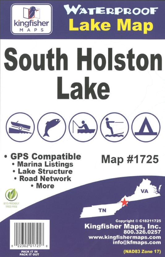 South Holston Lake, TN Fishing Map