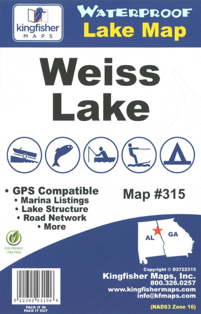 Weiss Lake, AL/GA Fishing Map