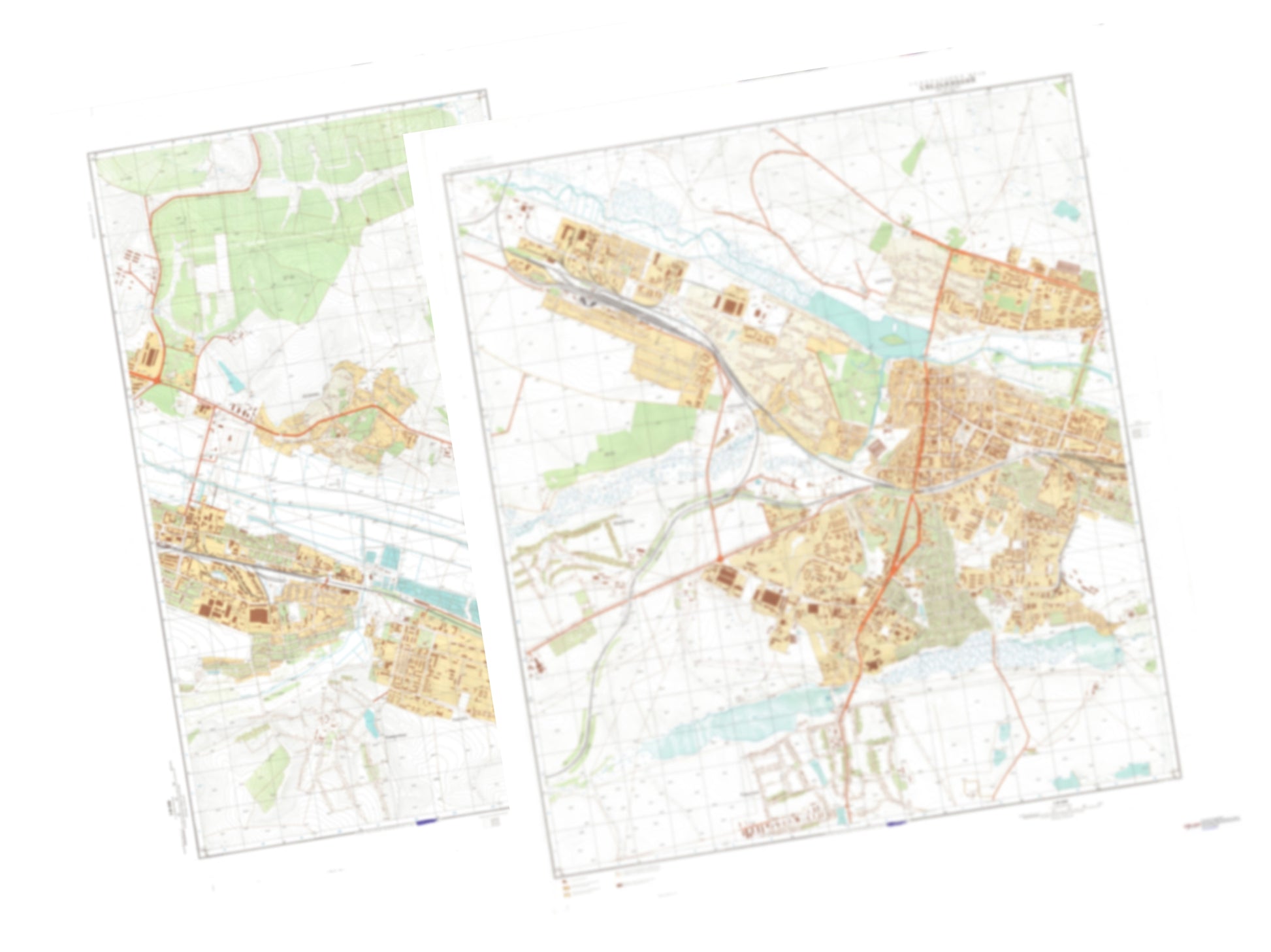 Khmelnytskyi (Ukraine) 2-Sheet Set - Soviet Military City Plans