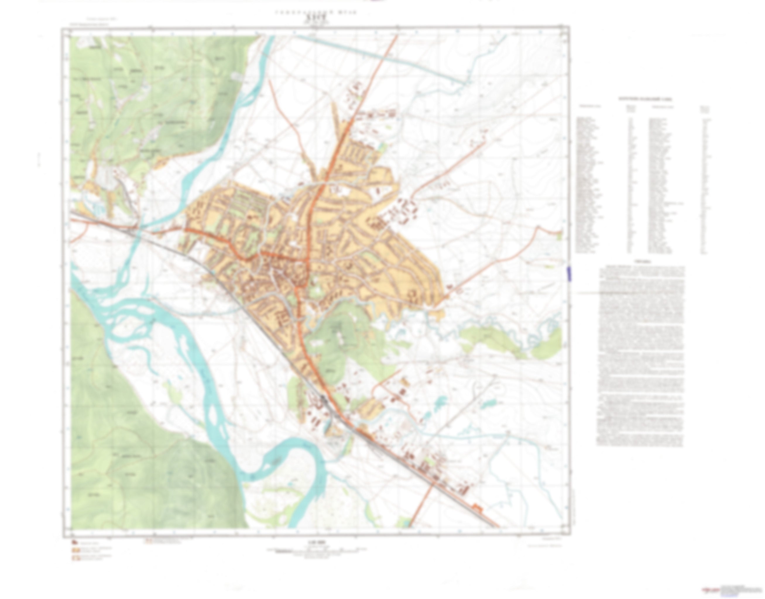 Khust (Ukraine) - Soviet Military City Plans – Longitude Maps