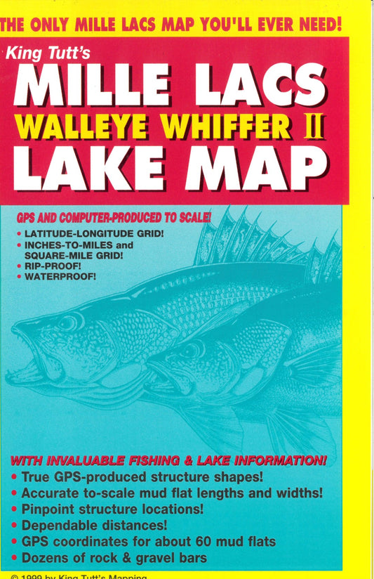 King Tutt's MILLE LACS WALLEYE WIFFER II Lake Map
