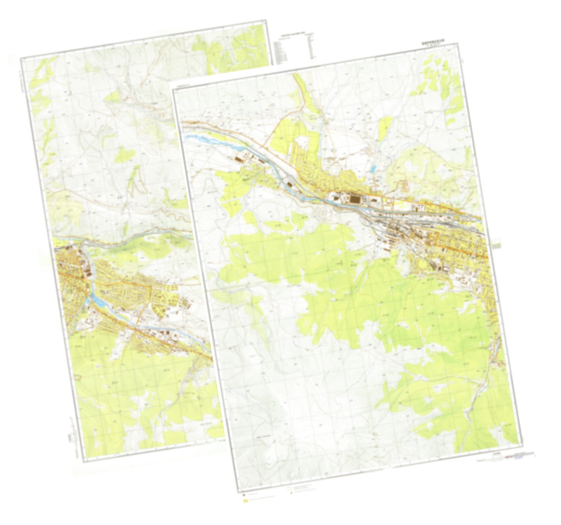 Vanadzor / Kirovokan (Armenia) 2-Sheet Set - Soviet Military City Plans