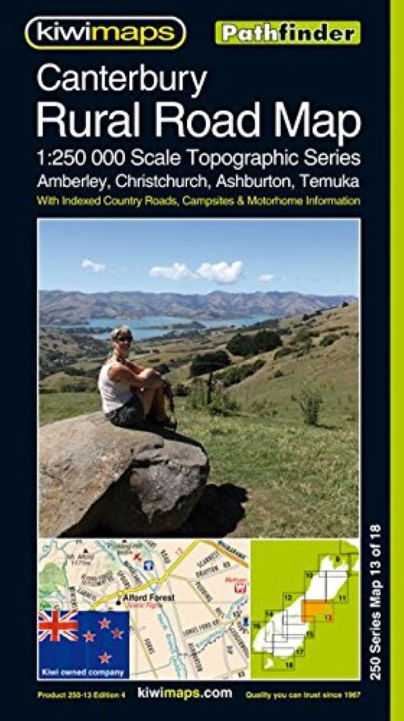 Canterbury : rural road map : 1:250,000 scale topographic series : Amberley, Christchurch, Ashburton, Temuka