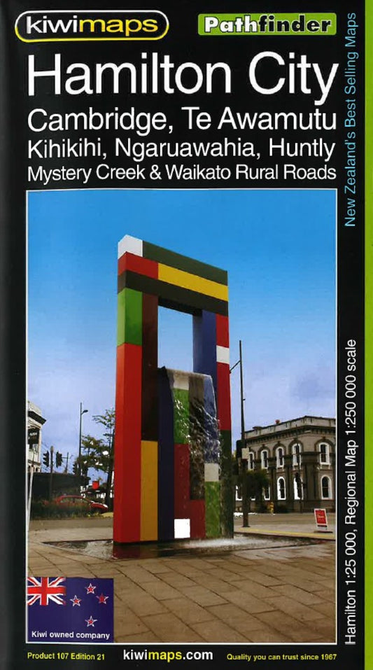 Hamilton City + Waikato Rural Roads Map