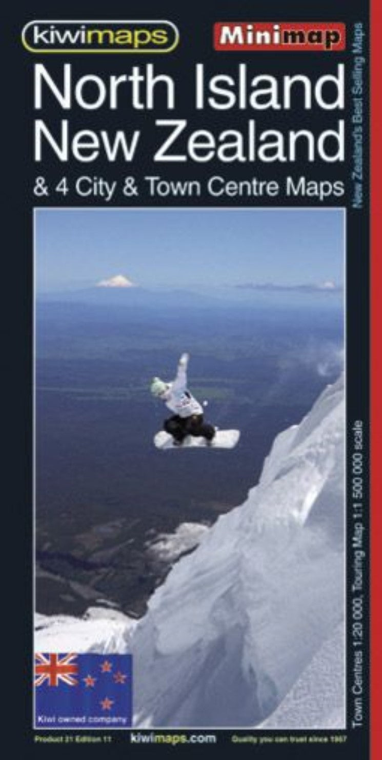 North Island NZ & 4 city & Town Centre Maps