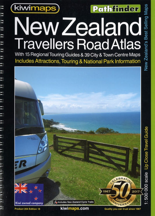 New Zealand : travellers road atlas : with 15 regional touring guides & 39 city & town centre maps