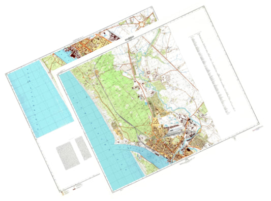 Klaipeda 2 (Lithuania) 2-Sheet Set - Soviet Military City Plans