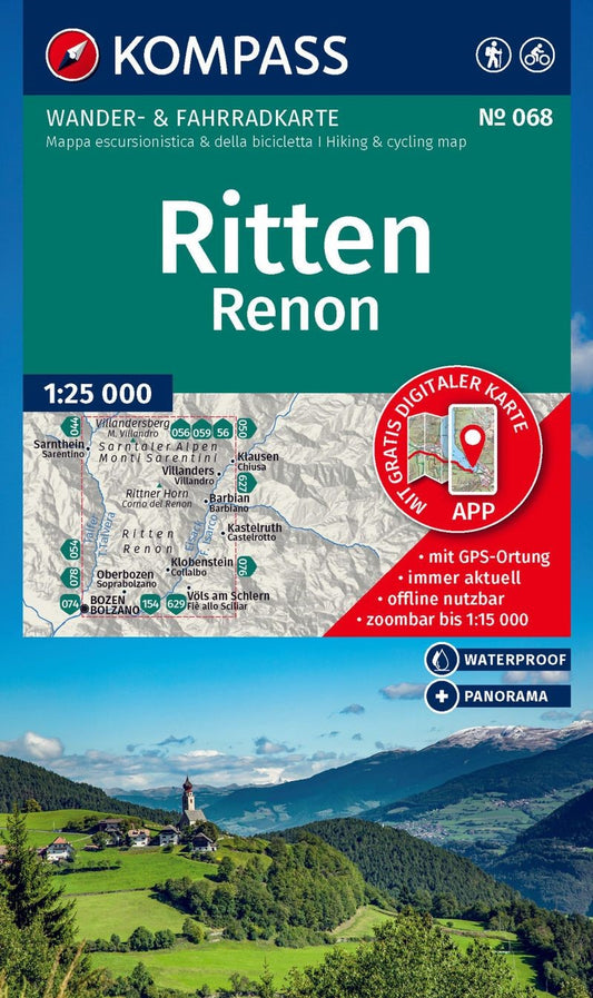 Ritten/Renon 1:25.000 Hiking Map