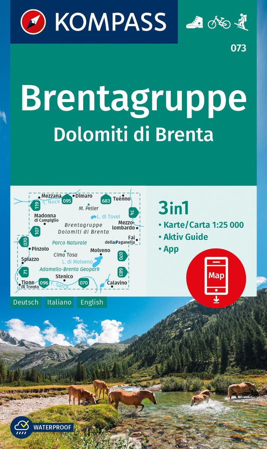 Brentagruppe 3 in 1 Map = Dolomiti di Brenta