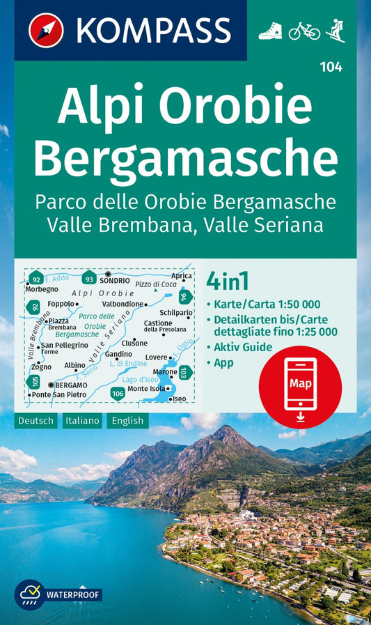 Alpi Orobie Bergamasche Hiking Map