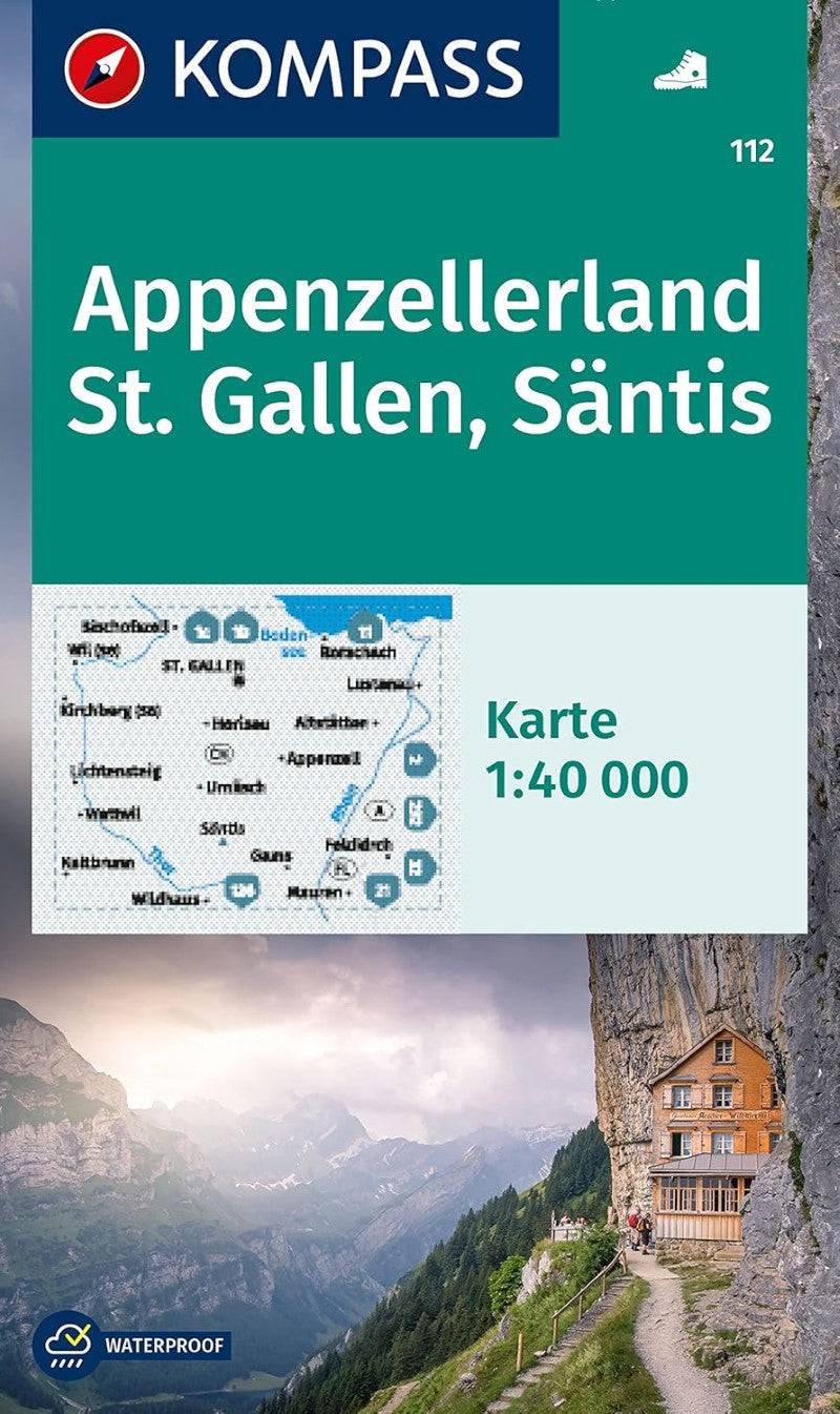 Appenzellerland St. Gallen - Santis Hiking Map