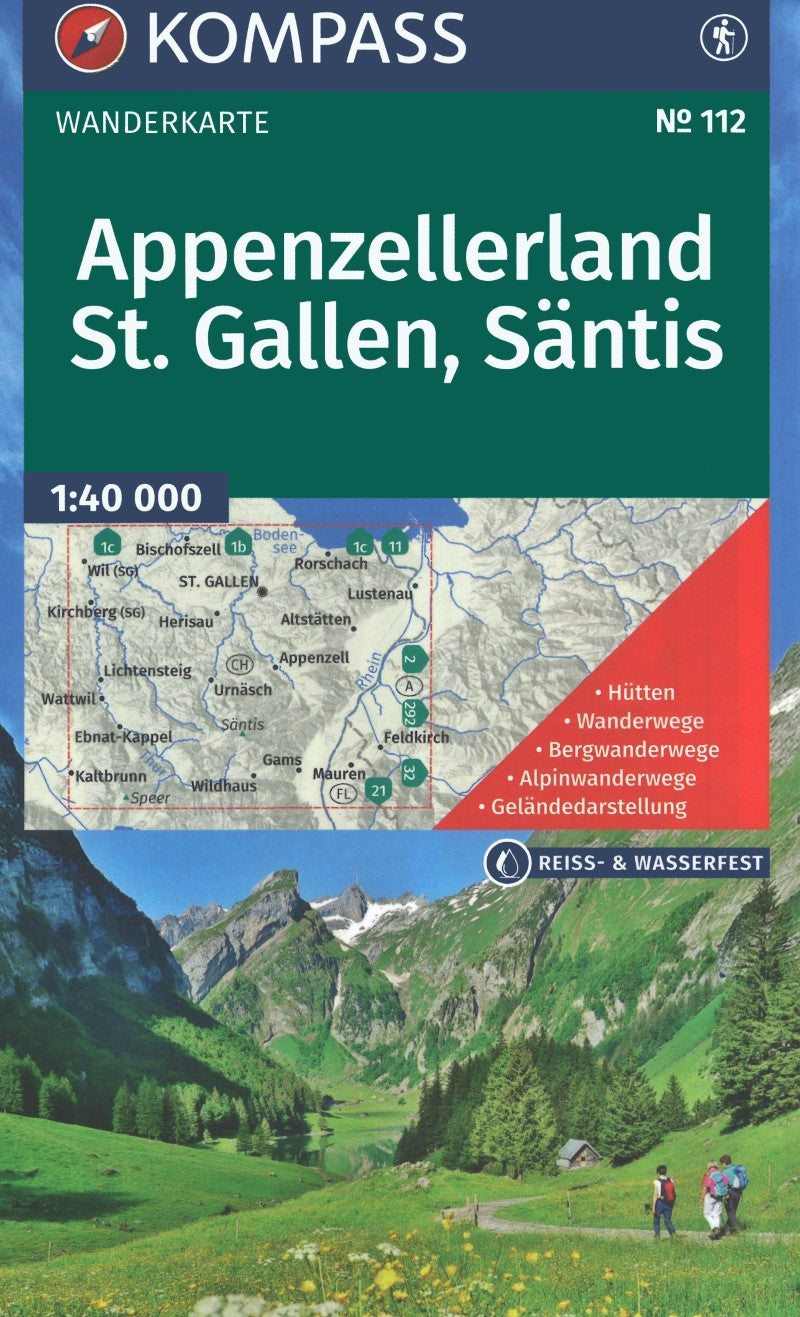Appenzellerland St. Gallen - Santis Hiking Map