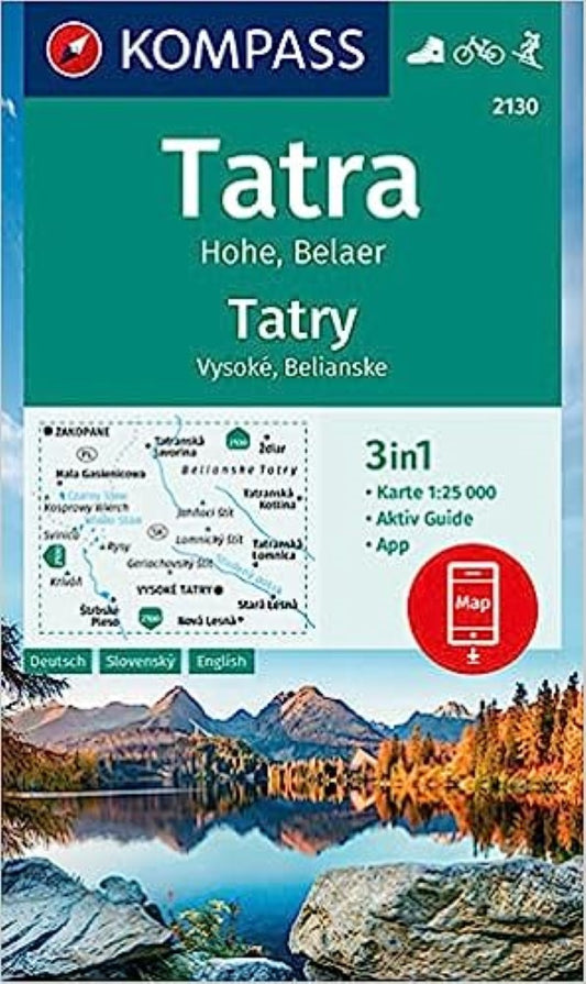 Hohe Tatra-Vysoké Tatry Hiking and Cycling Map