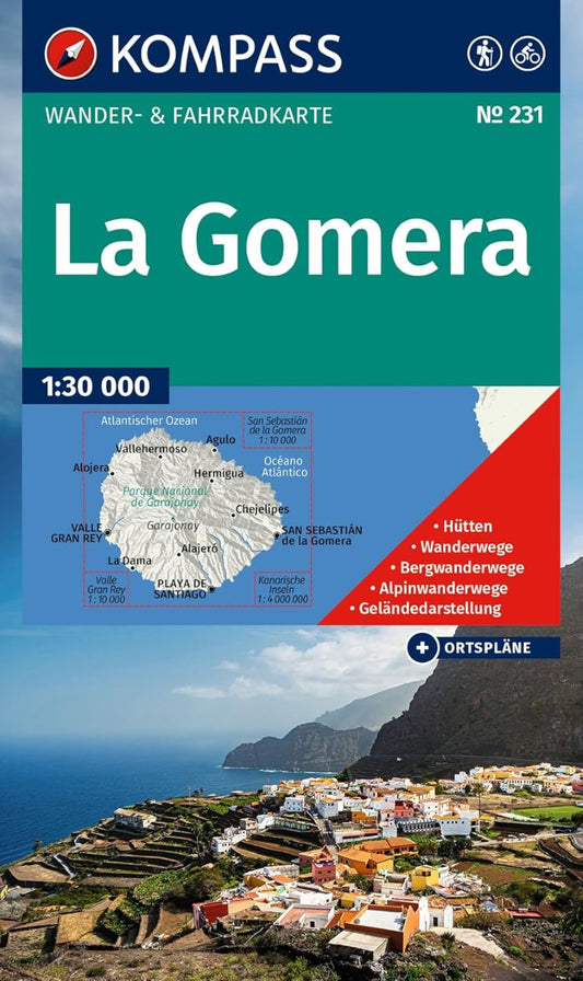 La Gomera Island Hiking & Cycling Map