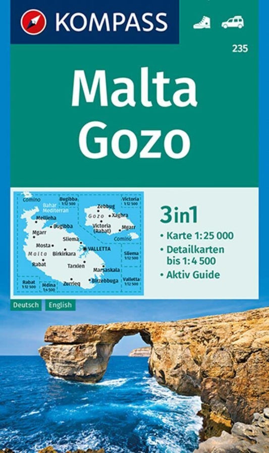 Malta Hiking Map & Guide