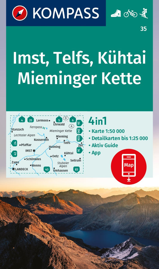Imst-Telfs-Kühtal Hiking Map & Guide