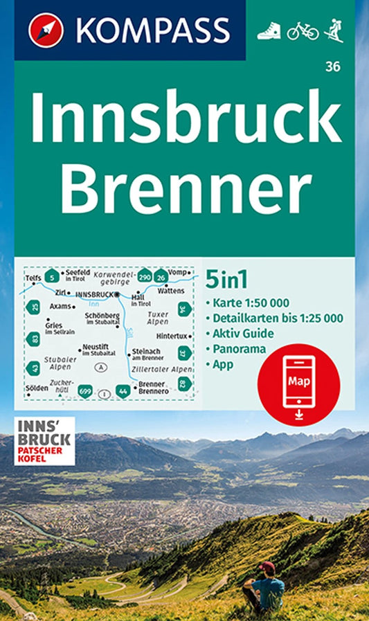 Innsbruck - Brenner Hiking Map