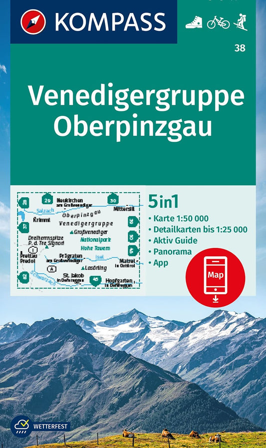 Venedigergruppe - Oberpinzgau Hiking Map