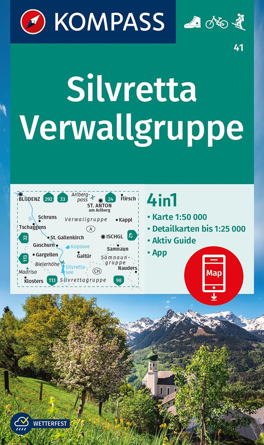 Silvretta - Verwallgruppe Hiking Map