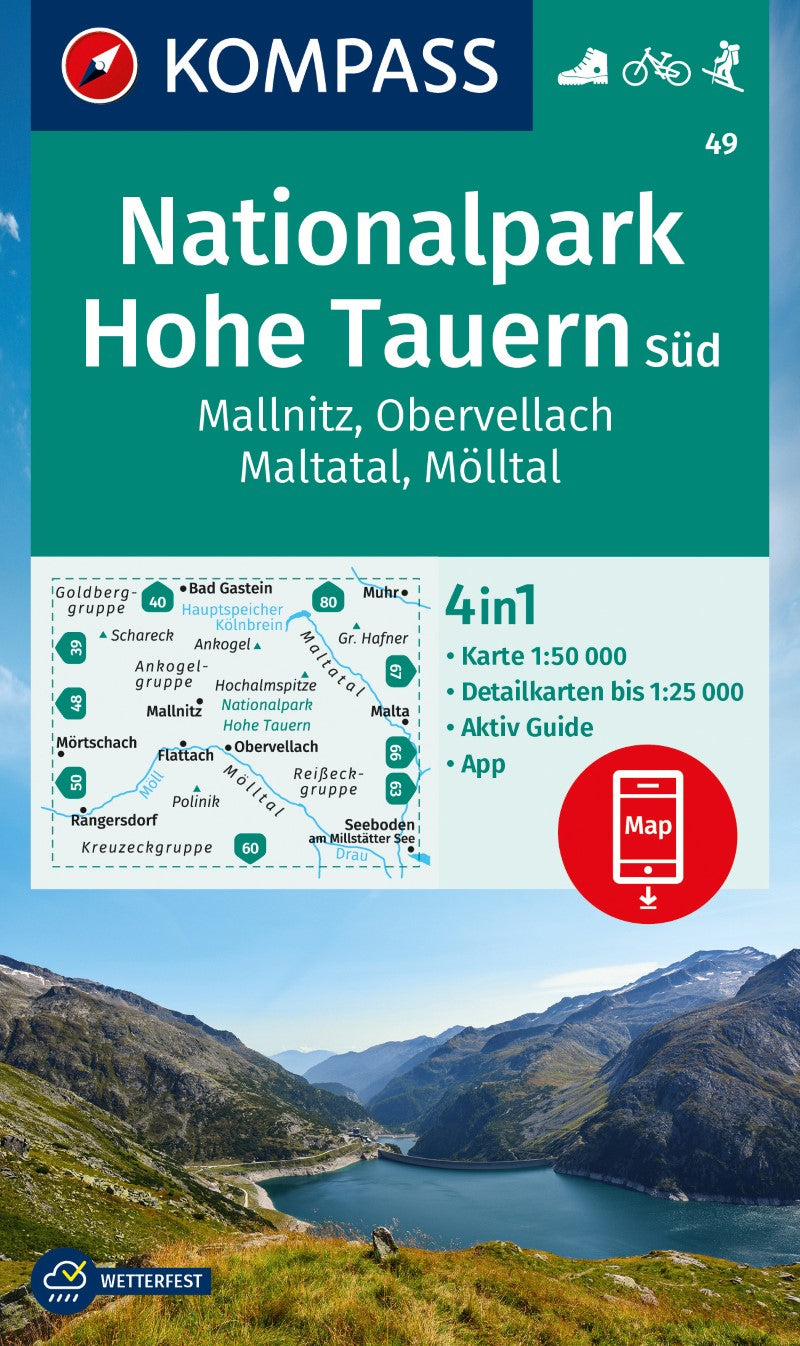 Mallnitz - Obervellac hiking map