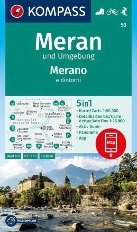 Meran und Umgebung = Merano e dintorni Hiking Map