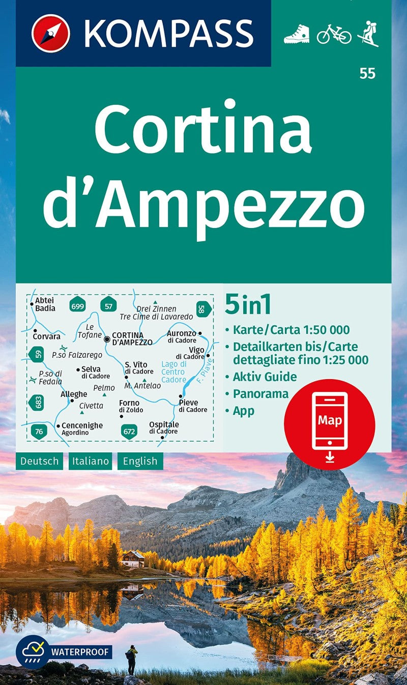 Cortina d'Ampezzo Hiking Map