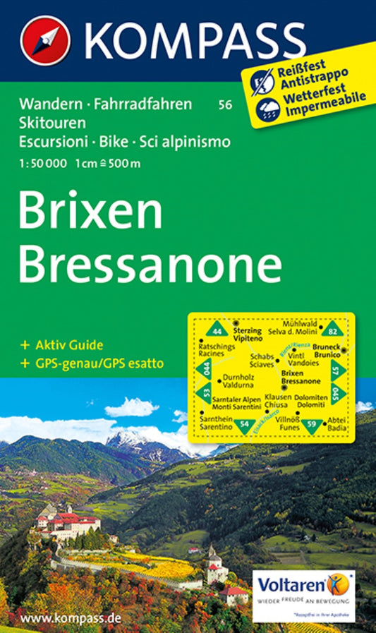 Brixen / Bressanone Hiking Map