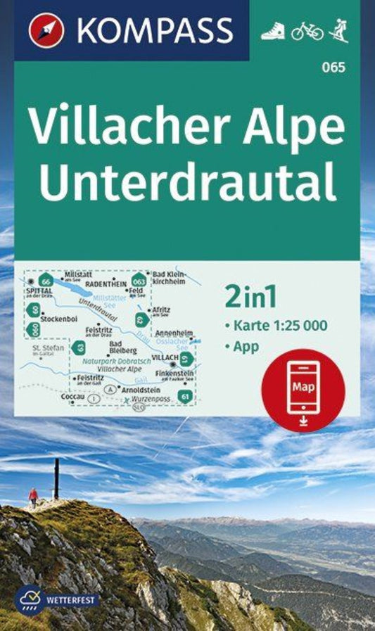 Villacher Alpe Unterdrautal Hiking Map