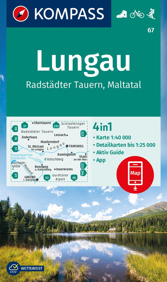 Lungau Radstädter Tauern Hiking Map